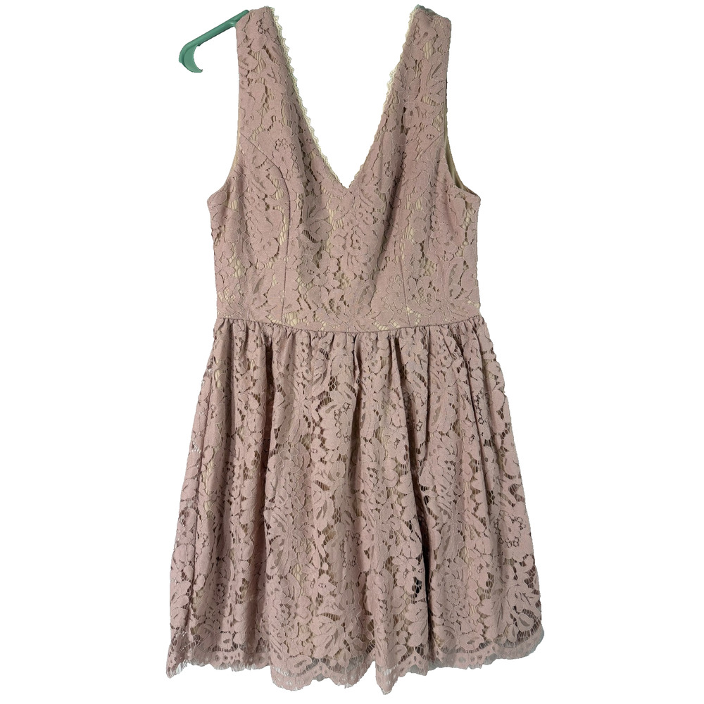 Altar'd State Womens Small Blush Pink Lace Fit Flare Dress Sleeveless Boho